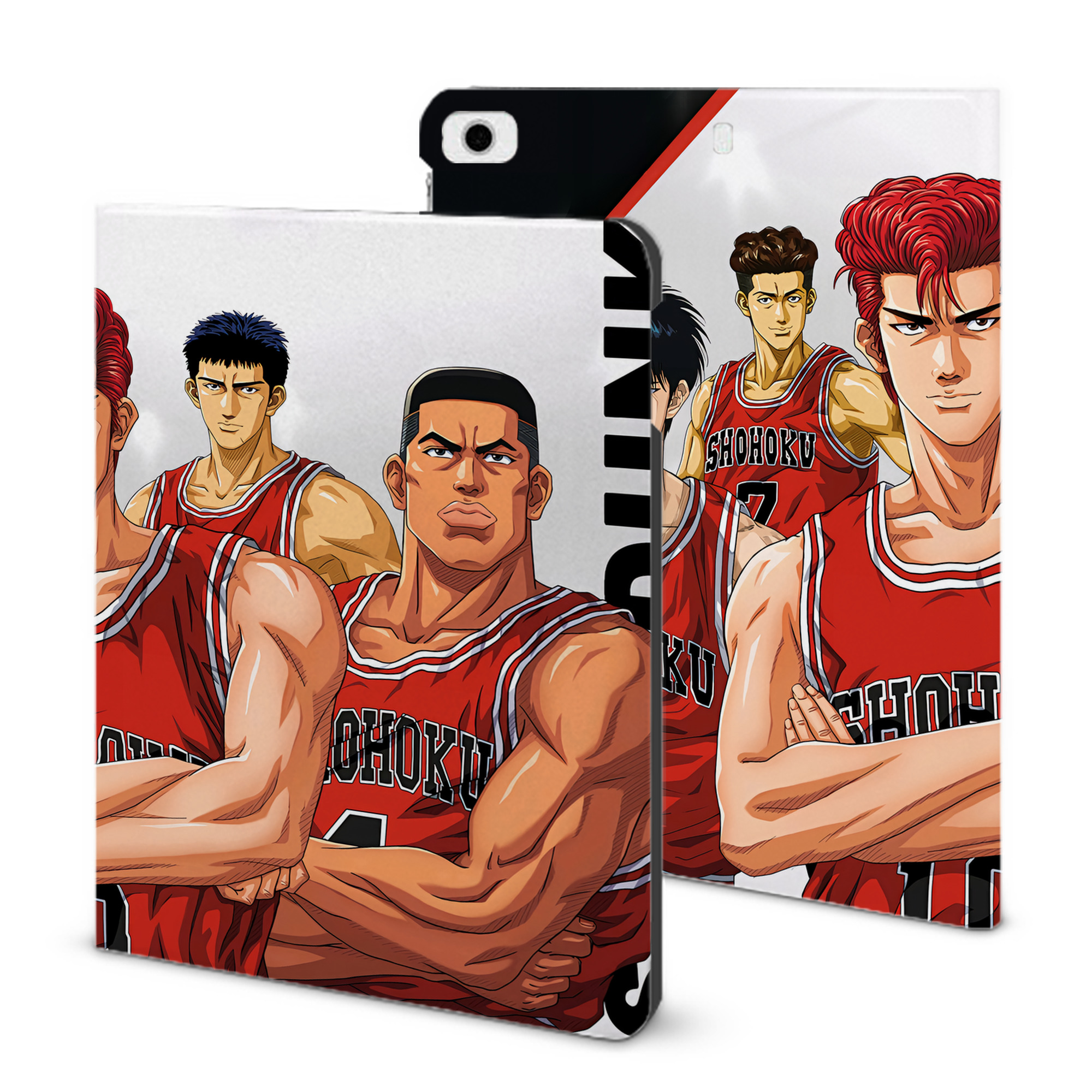 （画像用） SLAM DUNK／スラムダンク IPad ケース ブック型 PUレザー TPU 耐衝撃 軽量 薄型 ペン収納なし 全面保護 IPad 各モデル対応